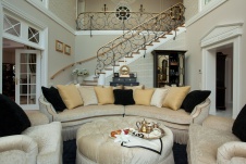 Фото интерьера гостиной квартиры в стиле фьюжн