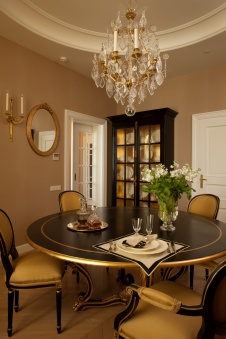 Фото интерьера столовой квартиры в стиле фьюжн
