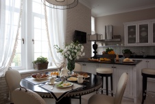 Фото интерьера кухни квартиры в стиле фьюжн