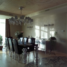 Фото интерьера столовой квартиры в стиле фьюжн