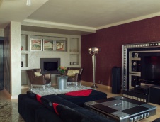 Фото интерьера гостиной квартиры в стиле фьюжн