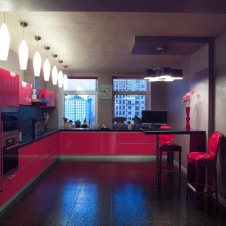 Фото интерьера кухни квартиры в стиле фьюжн