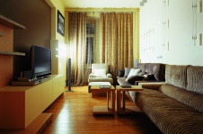 Фото интерьера гостиной квартиры в современном стиле