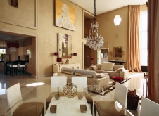 Фото интерьера столовой дома в неоклассическом стиле