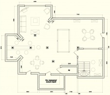 Планировка 3 этажа 3-х этажного коттеджа в английском стиле.