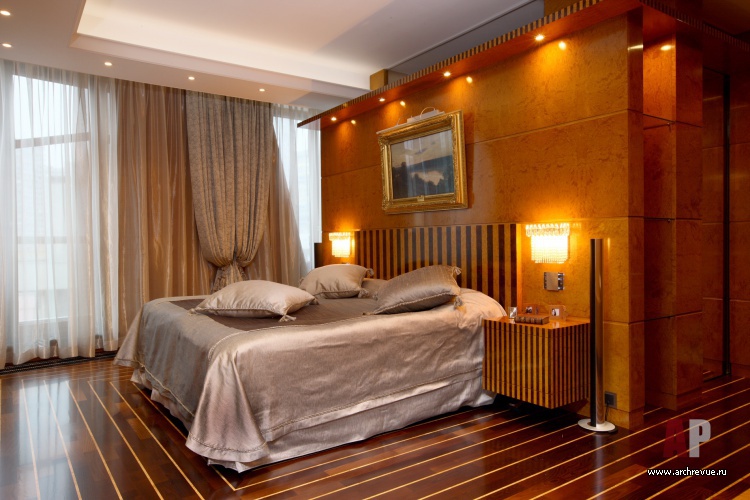 Фото интерьера спальни квартиры в стиле неоклассика