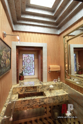 Фото интерьера санузла дома в стиле ар-деко