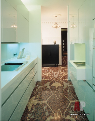 Фото интерьера кухни квартиры в стиле фьюжн