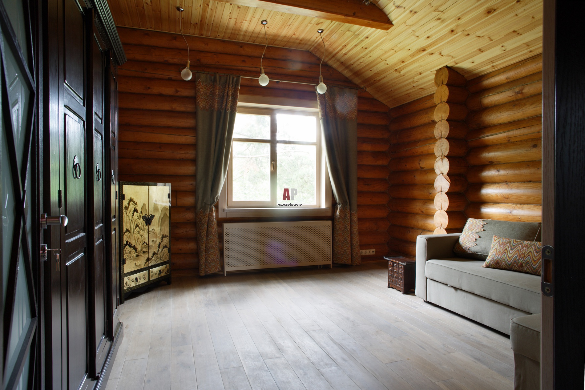 Пол в доме из бревна интерьер