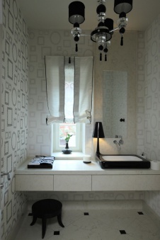 Фото интерьера санузла дома в стиле фьюжн