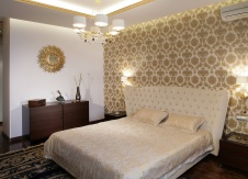 Фото интерьера спальни небольшой квартиры в современном стиле