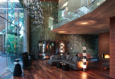 Фото интерьера гостиной дома в эко стиле