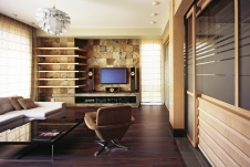 Фото интерьера гостиной квартиры в современном стиле