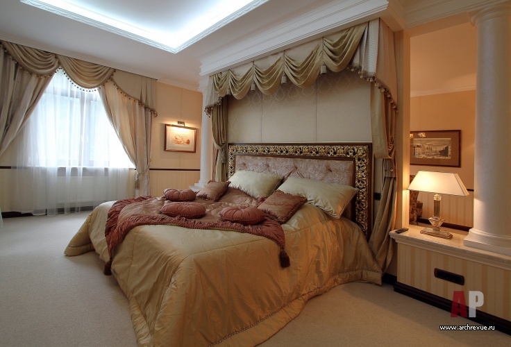 Фото интерьера спальни дома в английском стиле