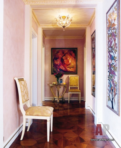 Фото интерьера коридора квартиры в стиле гламур