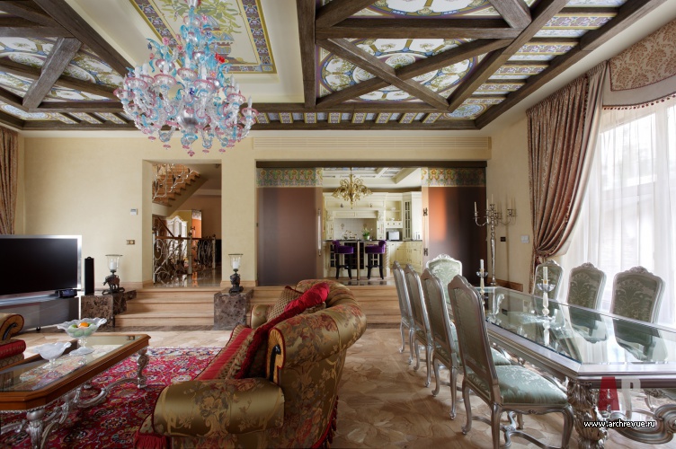 Фото интерьера столовой дома в английском стиле