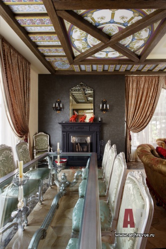 Фото интерьера каминной дома в английском стиле