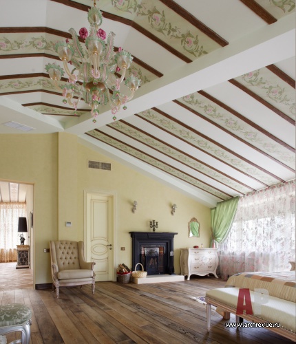 Фото интерьера спальни дома в английском стиле