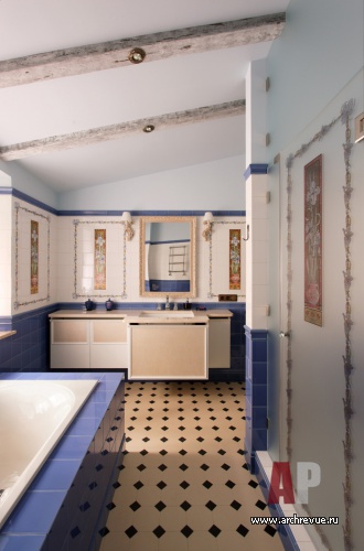 Фото интерьера санузла дома в английском стиле