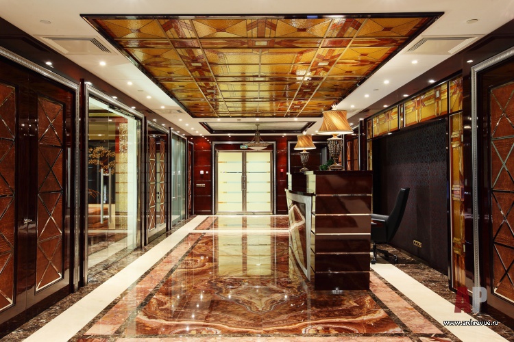 Фото интерьера холла офиса в стиле ар-деко