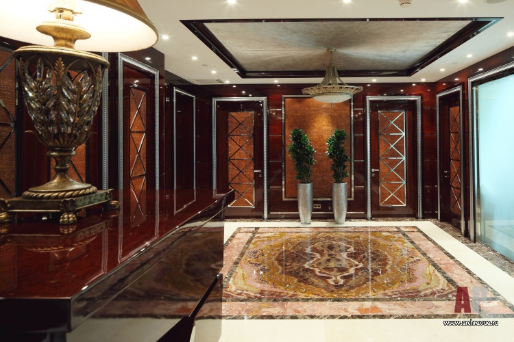 Фото интерьера холла офиса в стиле ар-деко