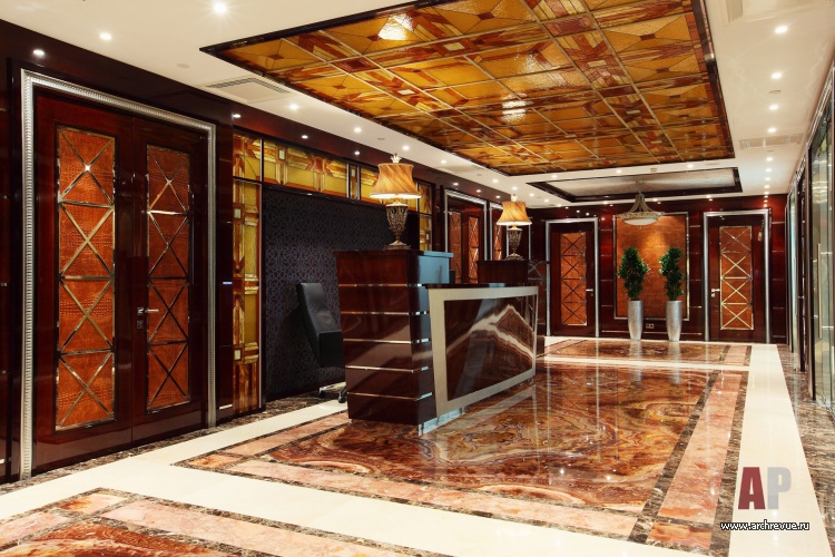 Фото интерьера ресепшен офиса в стиле ар-деко