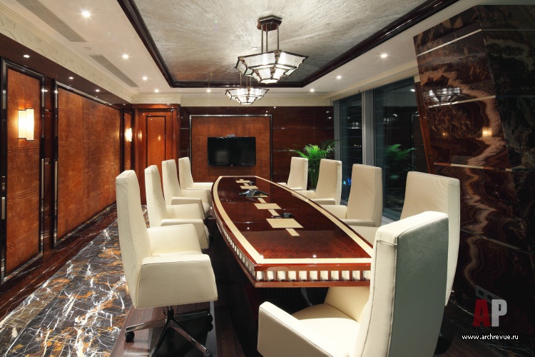 Фото интерьера переговорной офиса в стиле ар-деко