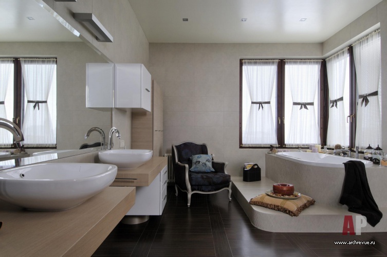 Фото интерьера санузла лофта в стиле фьюжн