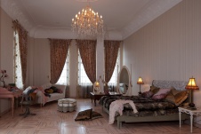 Фото интерьера спальни особняка в дворцовом стиле
