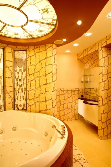 Фото интерьера санузла квартиры в стиле ар-деко