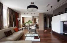 Фото интерьера гостиной квартиры в современном стиле